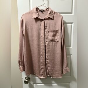 Dusty Rose Button Up Top